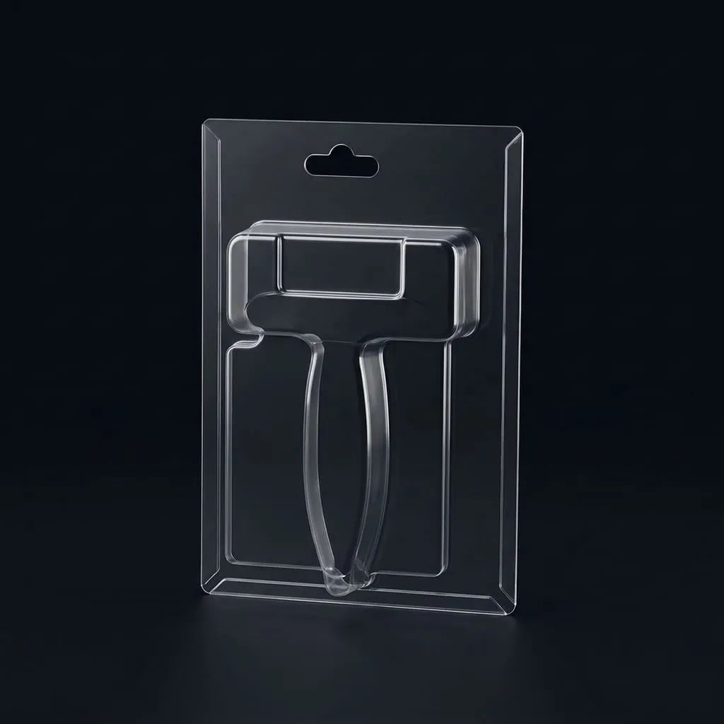 Schiebeblister Klemmverpackung transparent — Scafa Thermoforming